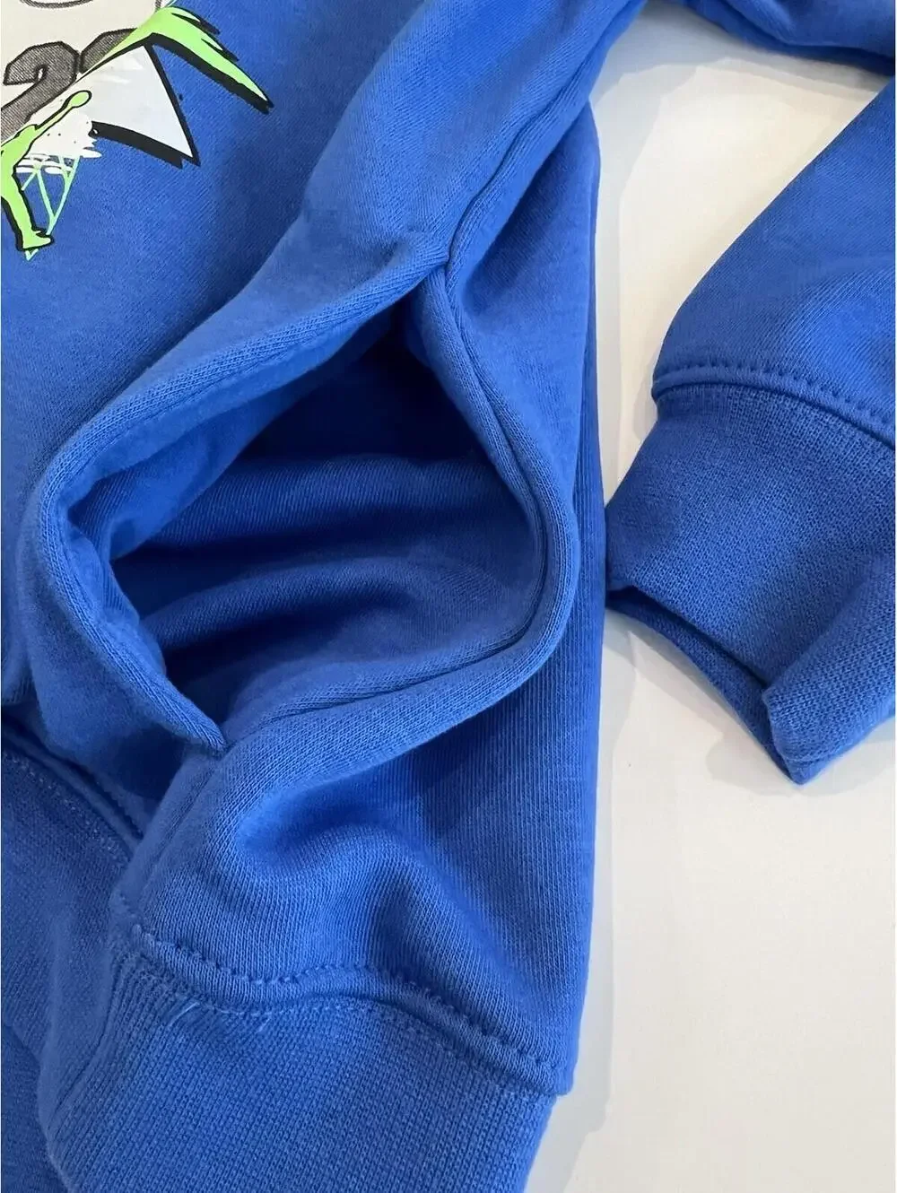 $55 Jordan Double Flight Graphic Hoodie 95F167-BB7 Blue Boys Girls GS Size L